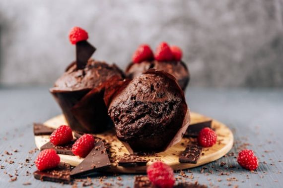 cokoladovo malinove cupcakes